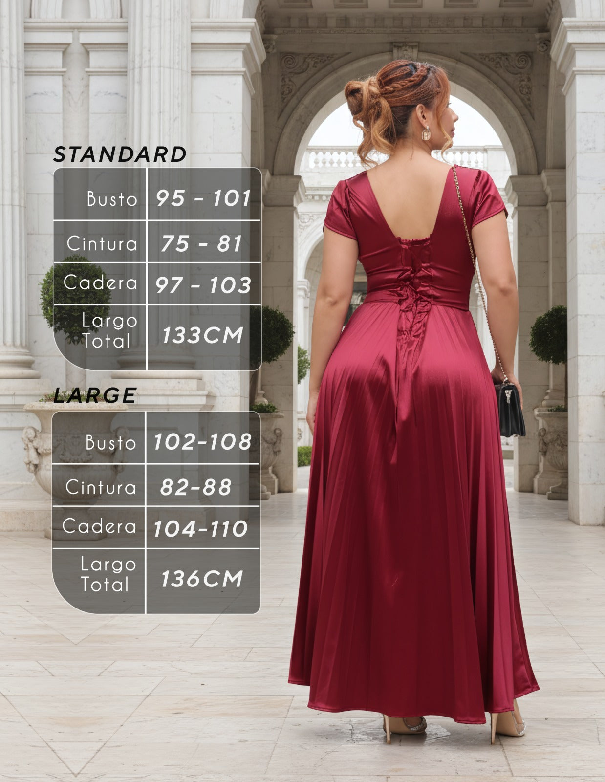 VESTIDO DE FIESTA VINO