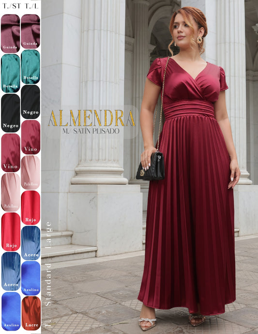 VESTIDO DE FIESTA VINO